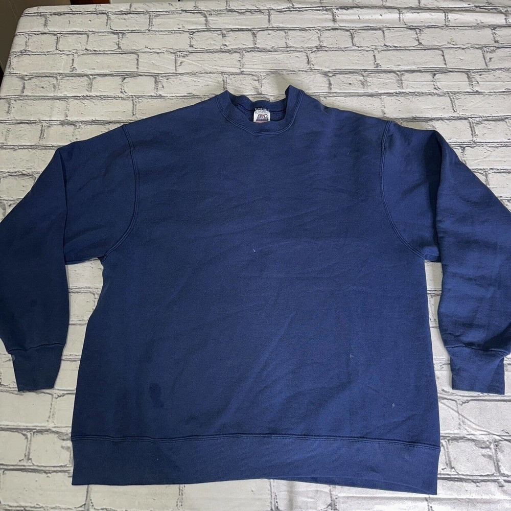 BVD Blank Crewneck Sweatshirt USA Made Men’s Size XL Heavy Vintage 90’s